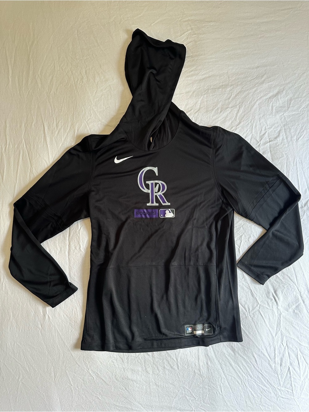 Colorado Rockies Nike Team Issued Dri-FIT Hooded Training Top L